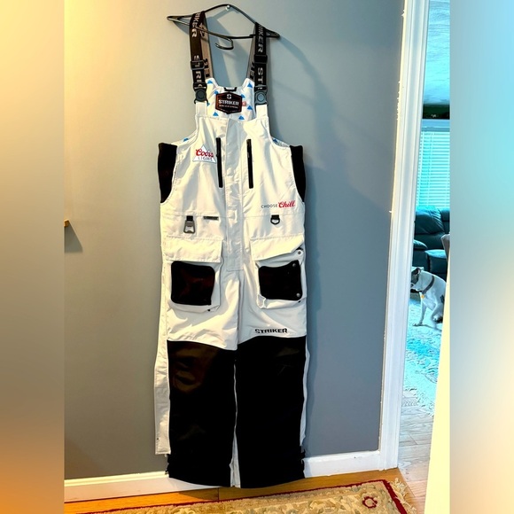 Ltd Edition Coors Ice Fishing And Snowmobiling Bibs by Striker Men's Sz XL NWOT - Picture 1 of 14